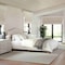 Martha Stewart Amelia Queen Upholstered Platform Bed w/Curved Headboard and Cushioned Siderails, Wood Slat, Beige TW-3WDB02B-Q-BG-MS - alternate 1