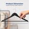 Serenelife Premium Wooden Hangers, Heavy-Duty Black Wood Hanger Set w/ 360 Deg Swivel Chrome Hook, Black, 20PK SLHWDBLK20 - alternate 2