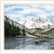 Homeroots Snowy Mountain Landscape White Framed Wall Art 572031 - alternate 3