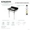 Kingston Brass 30-Inch Black Granite Console Sink with Stainless Steel Legs, 8-Inch, 3-Hole KVPK30K8SQ6ST - alternate 2