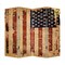 Homeroots 84" Red Natural And Blue American Flag Reversible Canvas Folding Four Panel Room Divider 274693 - alternate 4