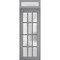 Vdomdoors Front Exterior Prehung FiberGlass Door Frosted Glass / Manux 8312 Grey Ash / Transom Window / Offic MANUX8312EXD-SS-W36 x H80+14-RH - alternate 1