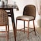 Baxton Studio bali & pari Denver Modern Bohemian Walnut Brown Finished Acacia Wood and Seagrass Counter Stool 239-13365-ZORO - alternate 2