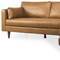 Homeroots Tan Genuine Leather L Shaped Sofa and Chaise Sectional With Toss Pillows 607317 - alternate 4