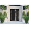 Vdomdoors Aluminum Door Cynex 6116 Black Entry Steel Metal Modern Painted W14+36+14xH80 Left Inswing CYNEX6116EXD-BLK-W14+36+14xH80-LH-I - alternate 2