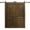 Sartodoors Modern Double Barn Door 48 x 80 inches, Ego 5012 Marble Oak, 13FT Rail Track Set, Solid Panel Int EGO5012DB-DMR-48 - alternate 1