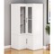 Homeroots 71" White Wood Four Door Corner Combo Dresser 617973 - alternate 3