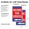 Signmission Income Tax Servies With Arrow, Vinyl Decals Only 24 Inch x 36 Inch, Vinyl Decal, 2PK DSB-2436-2PACK-IncomeTaxServiesWithArrow - alternate 2