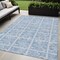 Homeroots 5' X 8' Sky Blue And Denim Blue Medallion Washable Indoor Outdoor Area Rug 589345 - alternate 1