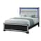 Global Furniture Usa Contemporary Glam Soleil Charcoal Queen Bed SOLEIL-CHARCOAL-QB - alternate 3