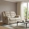 Homeroots 60in Beige Microfiber Manual Reclining Loveseat 329372 - alternate 2