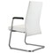 Leisuremod Aleen Office Chair in Upholstered Leather and Iron Frame, White AGO19WL - alternate 4