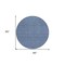 Homeroots 8' Navy Blue And Ivory Round Geometric Washable Indoor Outdoor Area Rug 595663 - alternate 4