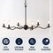Jonathan Y Shana 35.5" 6-Light Grand Modern Transitional Adjustable Sculptural Wavy Arm Candle-Style Metal LED JYL9558C - alternate 4