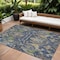 Homeroots 8' X 10' Navy Blue Green And Brown Floral Washable Indoor Outdoor Area Rug 605292 - alternate 1