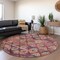 Homeroots 8' Rust Gold And Blush Round Aztec Washable Indoor Outdoor Area Rug 615790 - alternate 3