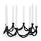 Homeroots 4" Black Abstract Metal Tabletop Candelabra Candle Holder 608412 - alternate 3