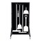 5S Supplies Housekeeping Shadow Board Broom Station V8, Black / White, Kit, No Text HSB-V8-BLACK/WHITE-KIT-NO TEXT - alternate 1