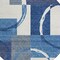 Homeroots 8' Blue And Ivory Round Geometric Washable Indoor Outdoor Area Rug 612571 - alternate 3