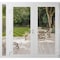 Vdomdoors Front Exterior Prehung Metal-Plastic Double Doors Clear Glass / MANUX 8666 White Silk / Office Comm MANUX8666DEXD-WS-W72+14xH80-RH-I - alternate 1