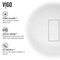 Vigo Bryant Modern White Matte Stone 15 in. L x 15 in. W x 5 in. H Round Vessel Bathroom Sink VG04019 - alternate 4
