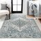 Jonathan Y Pavel Distressed Medallion Low-Pile Machine-Washable Light Gray/Blue 4 ft. x 6 ft. Area Rug WSH317B-4 - alternate 1