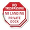 Signmission No Trespassing No Landing Private D, 4 inch X 4 inch, Vinyl Decal, 2PK OC-D-2PACK-4-95 - alternate 1
