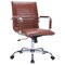 Leisuremod Harris Faux Leather Office Chair, Dark Brown HO19DBRL - alternate 1