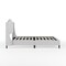Martha Stewart Amelia Full Upholstered Platform Bed w/Curved Headboard and Cushioned Siderails, Wood Slat, Gray TW-3WDB02B-F-GY-MS - alternate 4