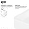 Vigo Petunia Modern White Matte Stone 23 in. L x 16 in. W x 6 in. H Rectangular Vessel Bathroom Sink VG04002 - alternate 2