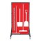 5S Supplies Housekeeping Shadow Board Broom Station V10, Red / White, Kit HSB-V10-RED/WHITE-KIT - alternate 1