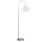 Homeroots 70" Nickel Arched Floor Lamp With White Frosted Glass Drum Shade 523426 - alternate 1