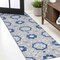 Jonathan Y Mediterranean Medallion Blue/Gray 2 ft. x 10 ft. Indoor/Outdoor Runner Rug AMC101A-210 - alternate 1
