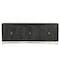 Homeroots 95in Black Distressed Solid Wood Carved Geometric Sideboard with Six Doors 521424 - alternate 4