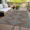 Homeroots 8' X 10' Brown And Aqua Geometric Washable Indoor Outdoor Area Rug 598731 - alternate 2