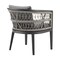 Armen Living Zella Outdoor Patio Dining Chair in Aluminum with Light Gray Rope and Earl Gray Cushions - Set of 2 LCZESIGRY - alternate 4