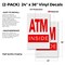 Signmission Atm Inside, Vinyl Decals Only 24 Inch x 36 Inch, Vinyl Decal, 2PK DSB-2436-2PACK-Atm Inside - alternate 2