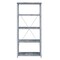 Homeroots 54" Gray And Silver Metal and Wood Four Tier Etagere Bookcase 486307 - alternate 1