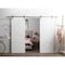 Vdomdoors Double Barn Interior Door, 72" x 84", White MELA7001DB-S-WS-7284 - alternate 3