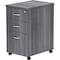 Lorell Pedestal, Mobile, B/B/F, 16"x22"x28-1/4", Weathered Charcoal LLR69560 - alternate 3