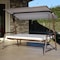 Sunjoy Luxury Bronze 4-Seater Steel Patio Swing and Bed with Elastic Metal Mesh Seat, Convertible Design,  A215012901 - alternate 1