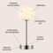 Jonathan Y Natalia 12.25" Modern Minimalist Iron Rechargeable Integrated Portable LED Table Lamp, Nickel/White JYL7108A - alternate 5