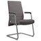 Leisuremod Aleen Office Chair in Upholstered Leather and Iron Frame, Grey AGO19GRL - alternate 1