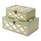 Homeroots Set of Two Blue And White Wood And Mirrored Glass Box With Lid, 2PK 489378 - alternate 1