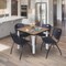 Regency Square Kee Breakroom Table W/ 4 M Stack Chairs, 42 in W, 42 in L, Noble Oak TB4242NOBPCM47BK - alternate 2