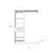 Homeroots 60" White Wood And Metal Closet System 478420 - alternate 2