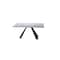 Homeroots 63" Clear And Black Glass And Metal Drop Leaf Pedestal Base Dining Table 488514 - alternate 1
