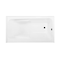 Kingston Brass 54" Acrylic Rectangular 3-Wall Alcove Tub Combo with Armrests and Drain in Glossy White/Matte Black CVTAP543023R0 - alternate 2