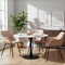 Leisuremod Markley Modern Leather Dining Arm Chair in Taupe, 2PK EC26TP2 - alternate 3
