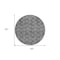 Homeroots 8' Gray Charcoal And Silver Round Geometric Washable Indoor Outdoor Area Rug 583356 - alternate 3